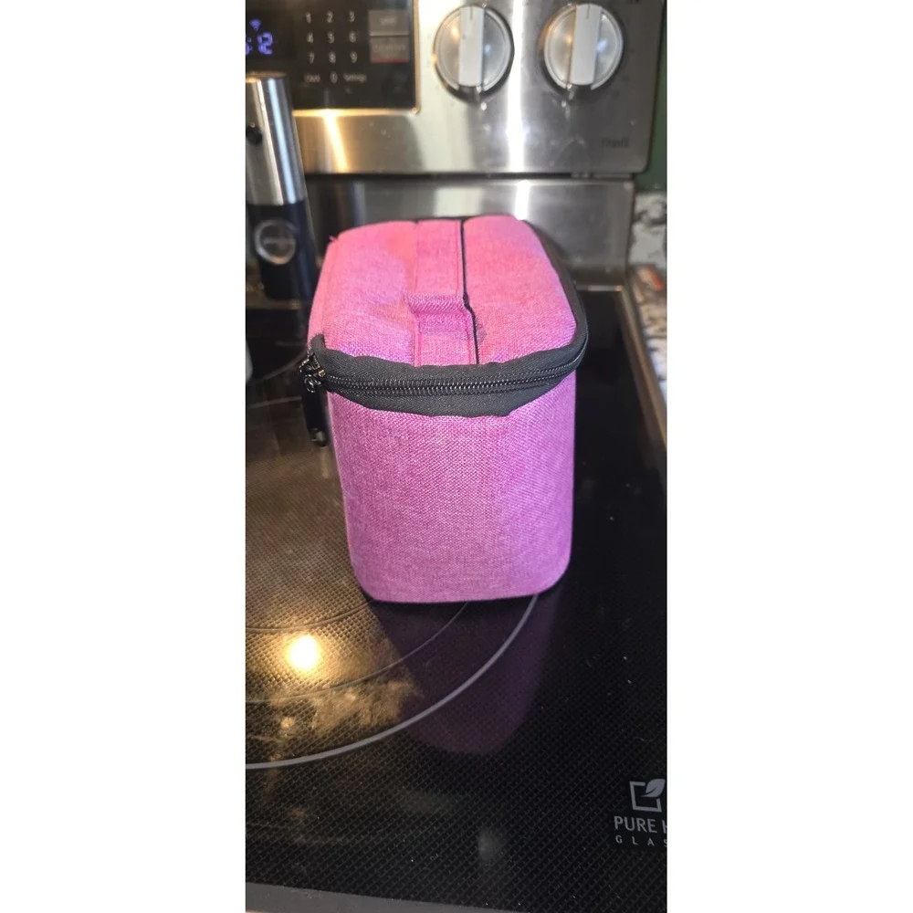 pink Youha insulated breast milk cooler bag with a top handle